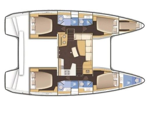 Catamaran Lagoon Lagoon 42 Boat layout