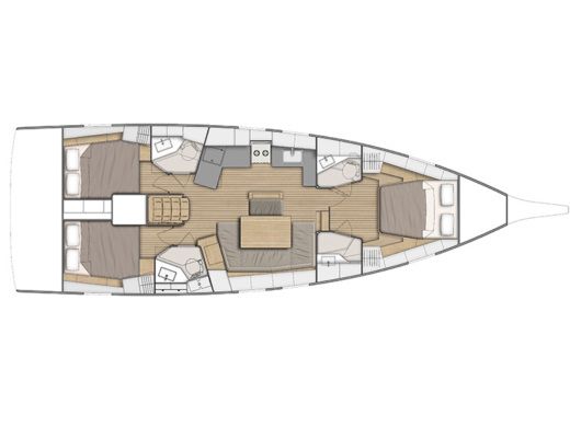 Sailboat Beneteau Oceanis 46.1 boat plan