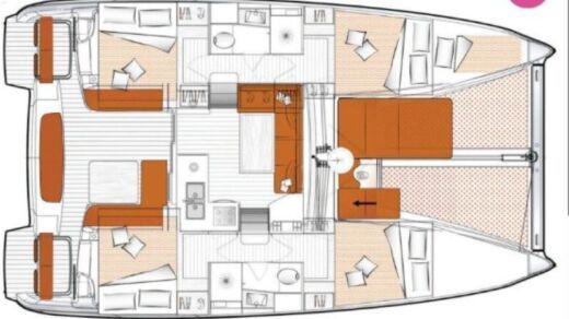 Catamaran EXCESS 11 Boot Grundriss