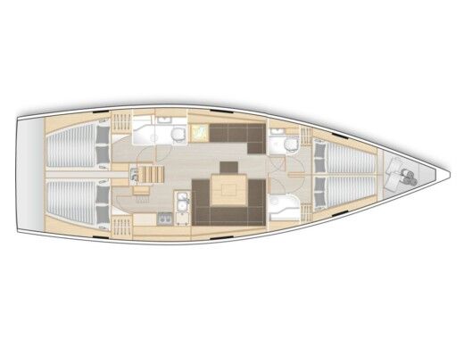 Sailboat  Hanse 458 Plan du bateau