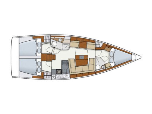 Sailboat HANSE 415 Boat layout