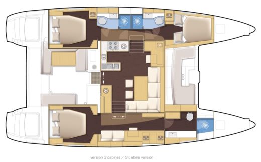 Catamaran Lagoon Lagoon 450f Plano del barco