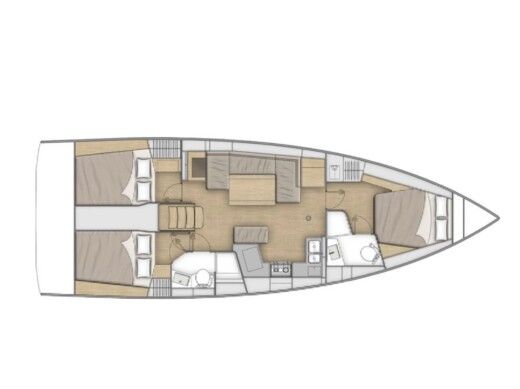 Sailboat  Oceanis 40.1 boat plan