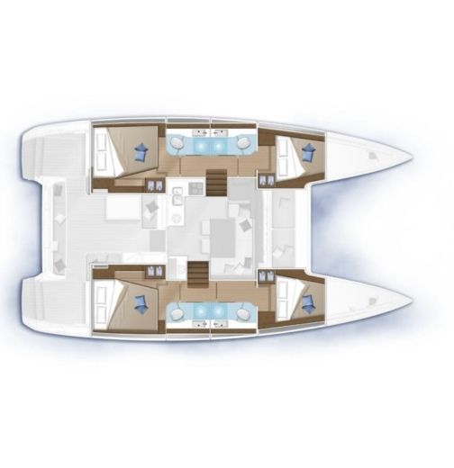 Catamaran Lagoon Lagoon 400 Boot Grundriss