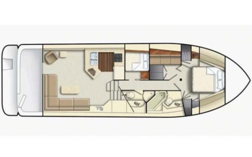 Motorboat Meridian 490 Pilothouse Boot Grundriss