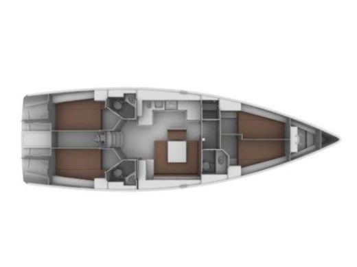 Sailboat BAVARIA CRUISER 45 Planimetria della barca