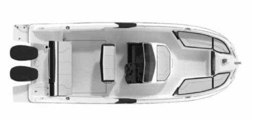 Motorboat Beneteau Flyer 7.7 spacedeck Boot Grundriss