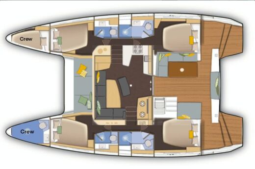 Catamaran Lagoon Lagoon 42 Σχέδιο κάτοψης σκάφους