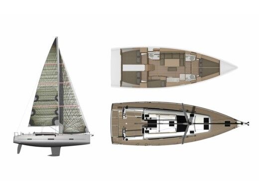 Sailboat Dufour 460 Grand Large Boat layout