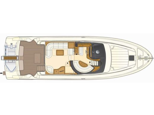 Motorboat  Ferretti 591 boat plan