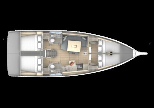 Sailboat Dufour 41 Boat layout