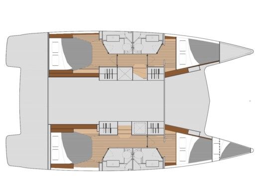 Catamaran Fountaine Pajot Isla 40 Planta da embarcação