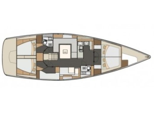 Sailboat ELAN Impression 50 Boat layout