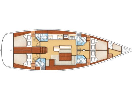 Sailboat  Oceanis 50 Boat layout