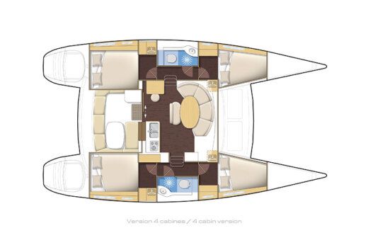 Catamaran LAGOON Lagoon 380 Boat design plan