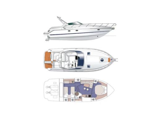 Motorboat Cranchi Cranchi Smeraldo 37 Plattegrond van de boot