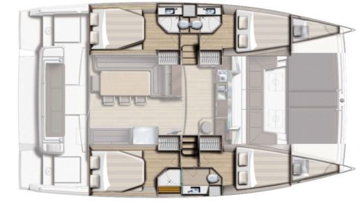 Catamaran  Bali 4.3 Anemos Plan du bateau