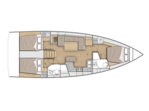 Sailboat  Oceanis 40.1  Plano del barco