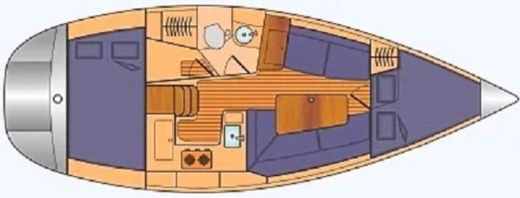 Sailboat Hunter 32.6 Plan du bateau