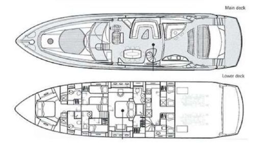 Motor Yacht Sunseeker Predator 82 Boot Grundriss