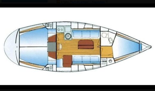 Sailboat Bavaria 34 Boot Grundriss