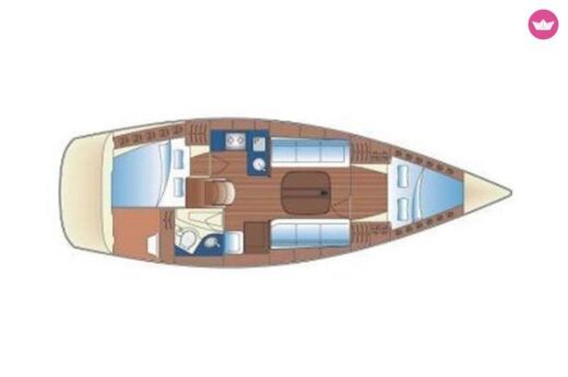 Sailboat BAVARIA 36 Boat layout