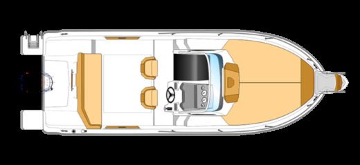 Motorboat Ranieri Next 240 SH boat plan