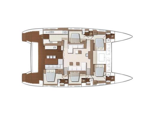 Motor Yacht Lagoon Power 630 Planimetria della barca