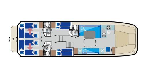 Houseboat vetus 1500 (HMR) Boat layout