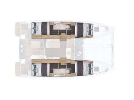 Catamaran  Lagoon 38 Plattegrond van de boot
