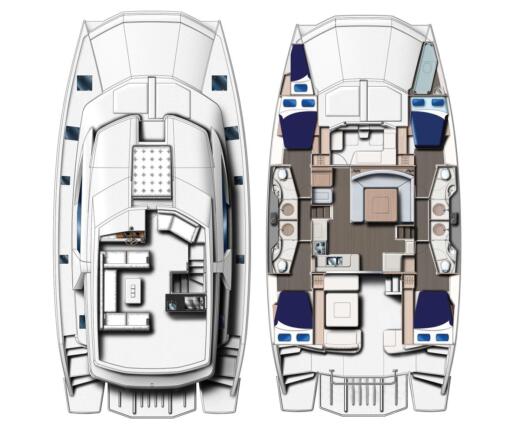 Catamaran Robertson & Caine Léopard 51PC Boat design plan