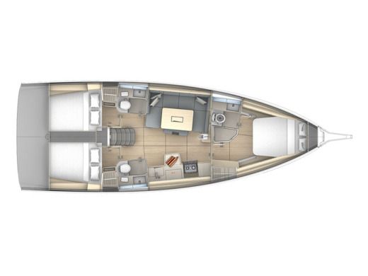 Sailboat  Dufour 41 GL boat plan
