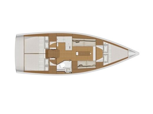 Sailboat DUFOUR 360 Grand Large boat plan