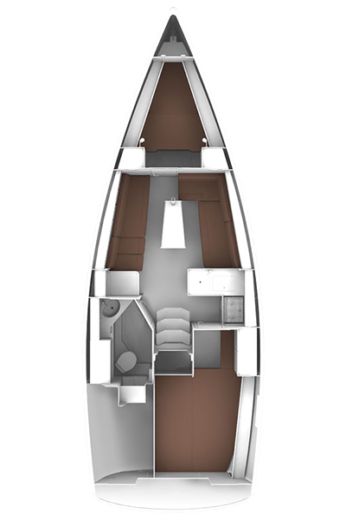 Sailboat Bavaria Yachtbau 33 Cruiser Boat layout
