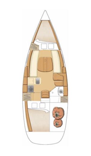 Sailboat Beneteau First 31.7 Boat layout