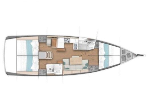 Sailboat JEANNEAU SUN ODYSSEY 440 Plano del barco