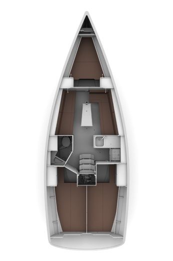 Sailboat BAVARIA CRUISER 34 Boot Grundriss