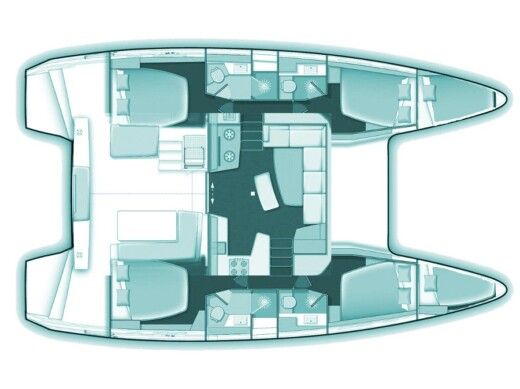 Catamaran LAGOON 42 Boat layout