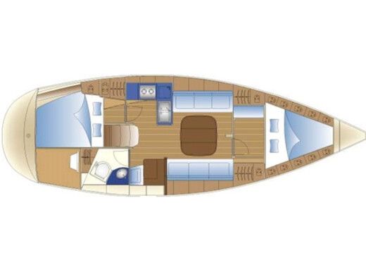 Sailboat BAVARIA Bavaria 36 - Owner's version 2003 Planimetria della barca