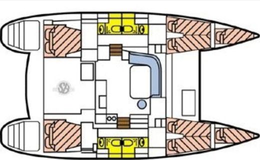 Catamaran Lagoon 400 Boat layout