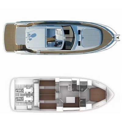 Motorboat Bavaria Bavaria 43 Sport Σχέδιο κάτοψης σκάφους
