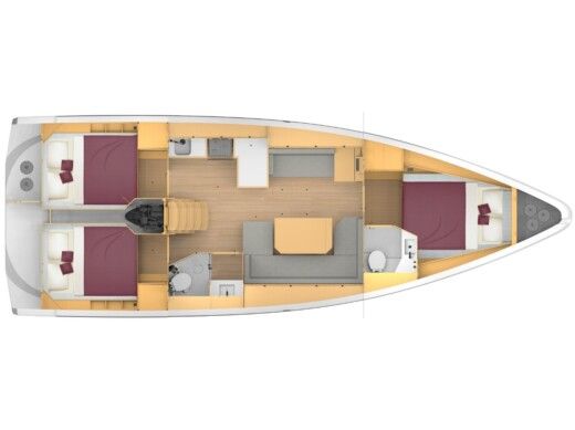 Sailboat  Bavaria C42 boat plan