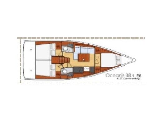 Sailboat BENETEAU OCEANIS 38.1 Boat design plan