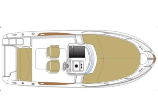 Motorboat Sessa Marine Key largo 22 deck Boat layout
