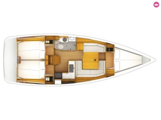 Sailboat Beneteau Sun Odyssey 389 boat plan