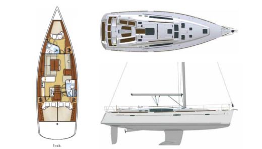 Sailboat Beneteau Oceanis 46 Plan du bateau