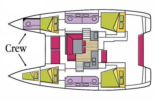 Catamaran Lagoon 40 boat plan
