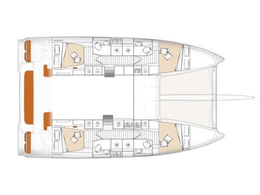 Catamaran  Excess 14 A/C & GEN & WM Plan du bateau