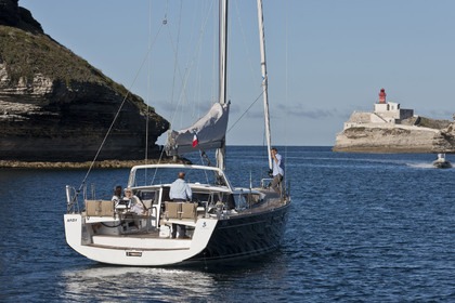 Large modern sailboat