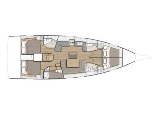 Sailboat  Oceanis 46.1 Boat layout